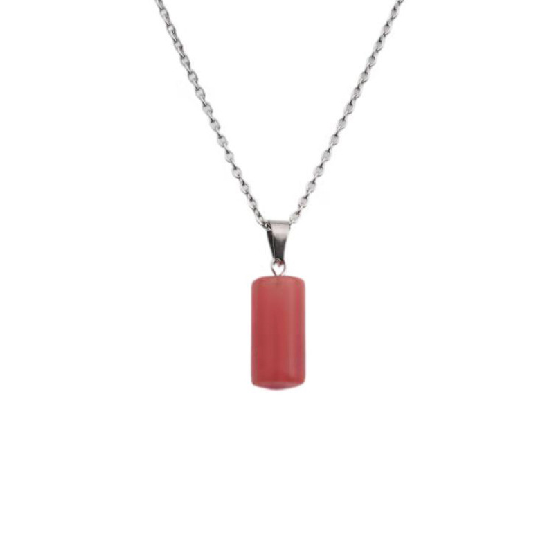 Retro Cylindrical Pendant Necklace