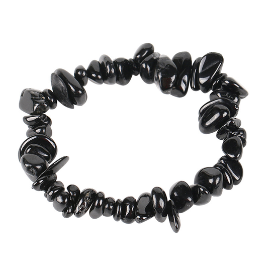 Irregular Natural Schorl Beaded Bracelet