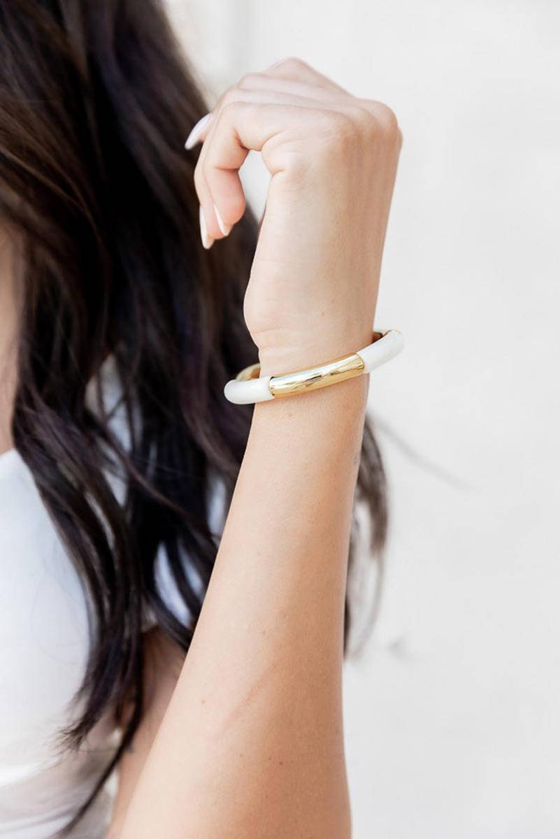 Acrylic Color Block Bracelet
