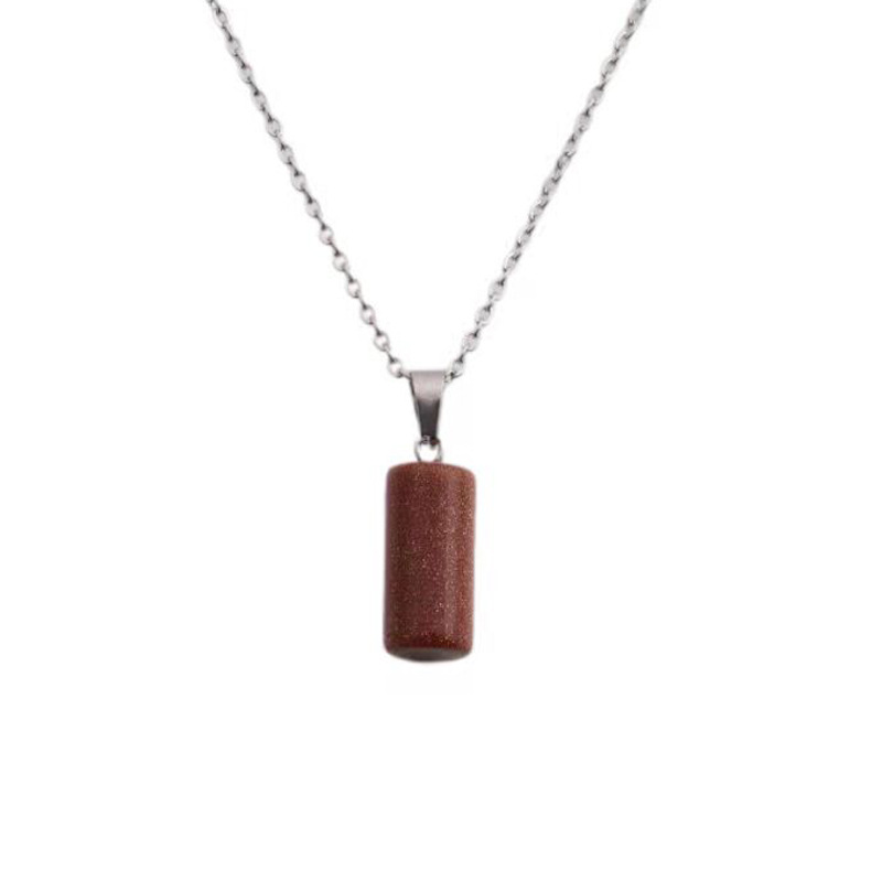 Retro Cylindrical Pendant Necklace
