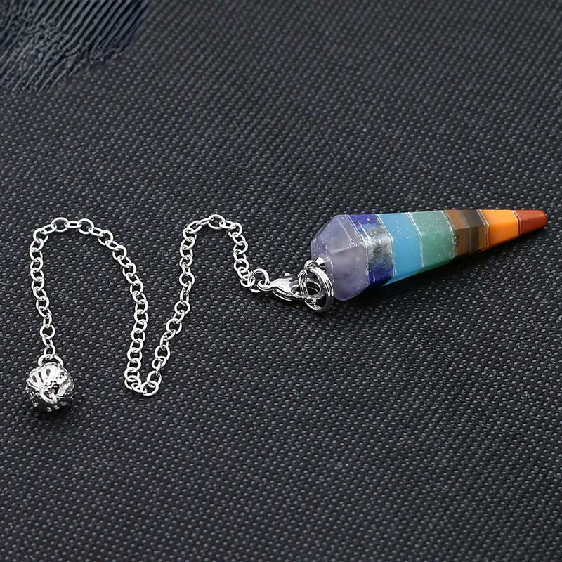 Geometrical Rainbow Semi-Precious Stone Pendant
