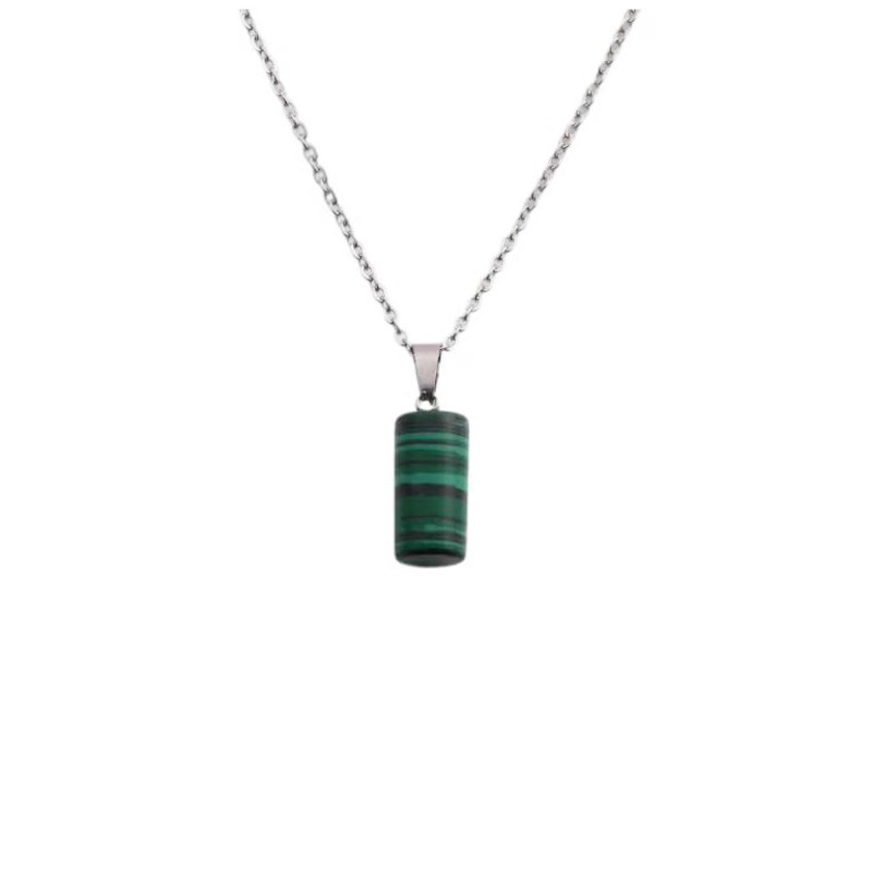 Retro Cylindrical Pendant Necklace