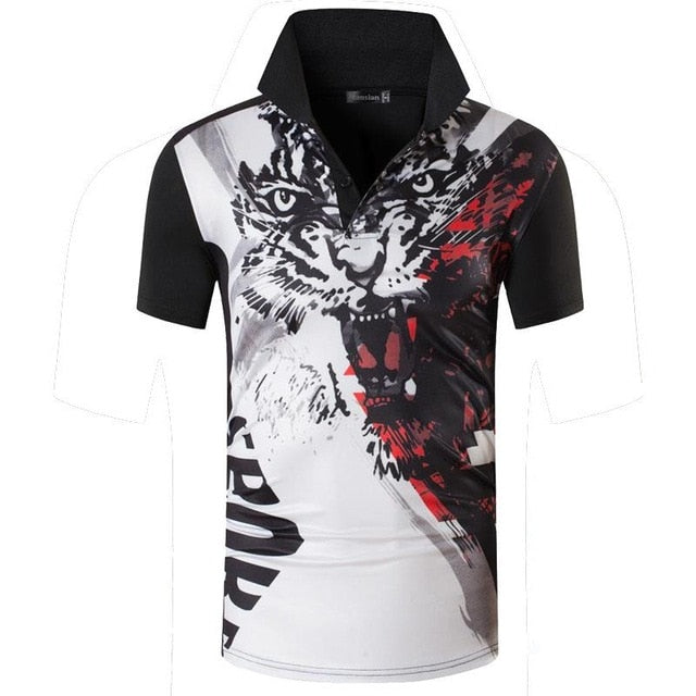 jeansian Men's Sport Tee Polo Shirts POLOS Poloshirts Golf Tennis Badminton Dry Fit Short Sleeve LSL243 Red2