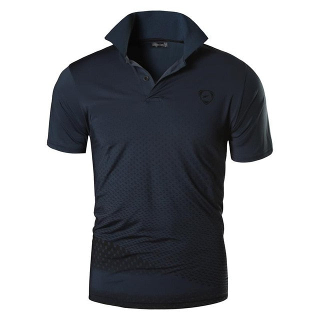 jeansian Men's Sport Tee Polo Shirts POLOS Poloshirts Golf Tennis Badminton Dry Fit Short Sleeve LSL243 Red2