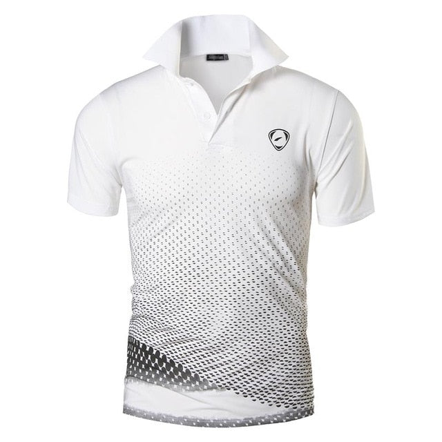 jeansian Men's Sport Tee Polo Shirts POLOS Poloshirts Golf Tennis Badminton Dry Fit Short Sleeve LSL243 Red2