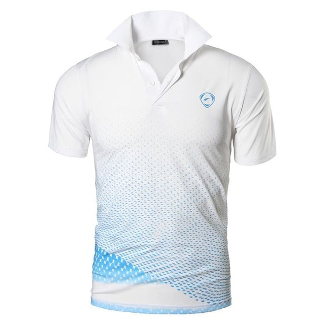 jeansian Men's Sport Tee Polo Shirts POLOS Poloshirts Golf Tennis Badminton Dry Fit Short Sleeve LSL243 Red2