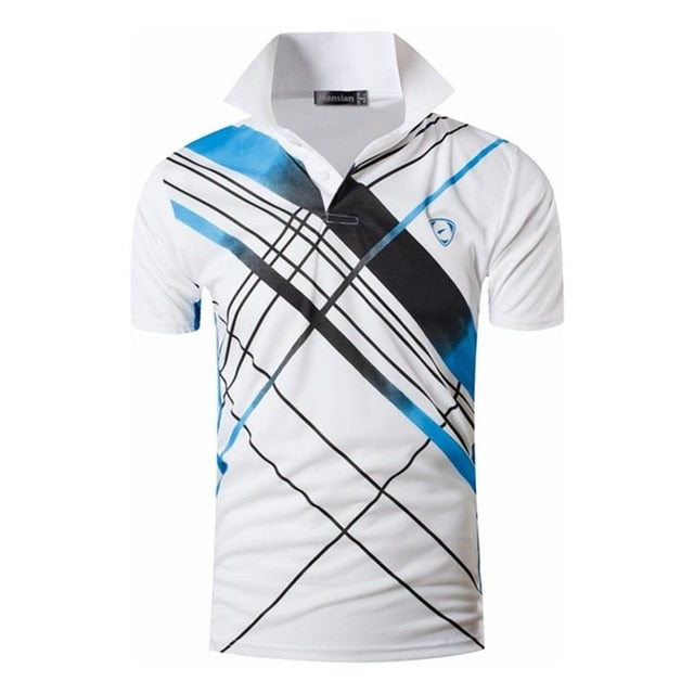 jeansian Men's Sport Tee Polo Shirts POLOS Poloshirts Golf Tennis Badminton Dry Fit Short Sleeve LSL243 Red2