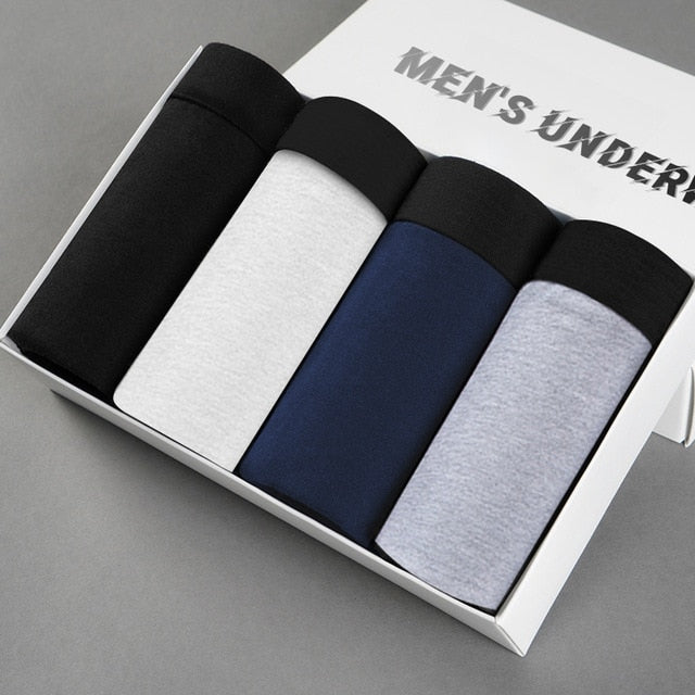 4pcs Male Panties Cotton Men's Underwear Boxers Breathable Man Boxer Solid Underpants Comfortable Brand Shorts men underwear 365