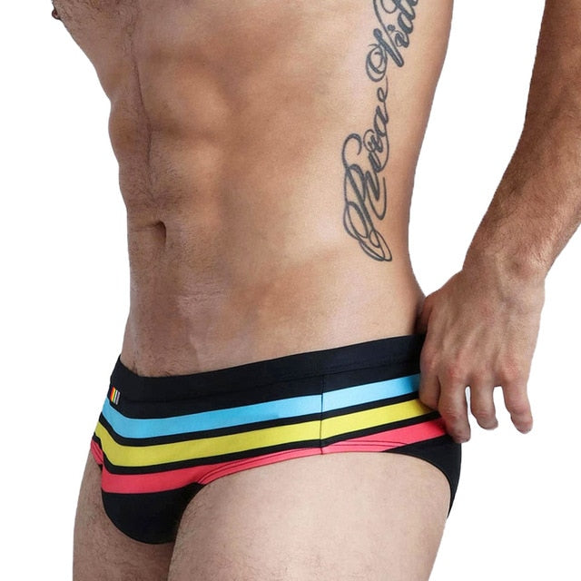 Men 's Rio Swim Briefs Bikini Swimwear Sexy Contour Pouch Strip Bathing Suit Swimsuit Surf Shorts Beach Trunks Beachwear
