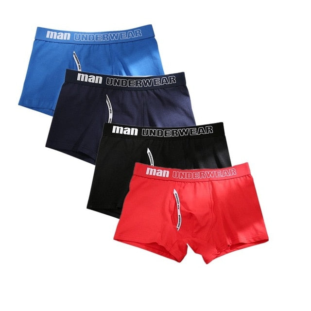4pcs Male Panties Cotton Men's Underwear Boxers Breathable Man Boxer Solid Underpants Comfortable Brand Shorts men underwear 365