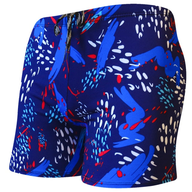 Summer Adult Swimming Trunks Men Swim Trunks Male Printing Boxer Swim Shorts Beach Surf Swimsuit Elastic Bathing Suit Swimwear