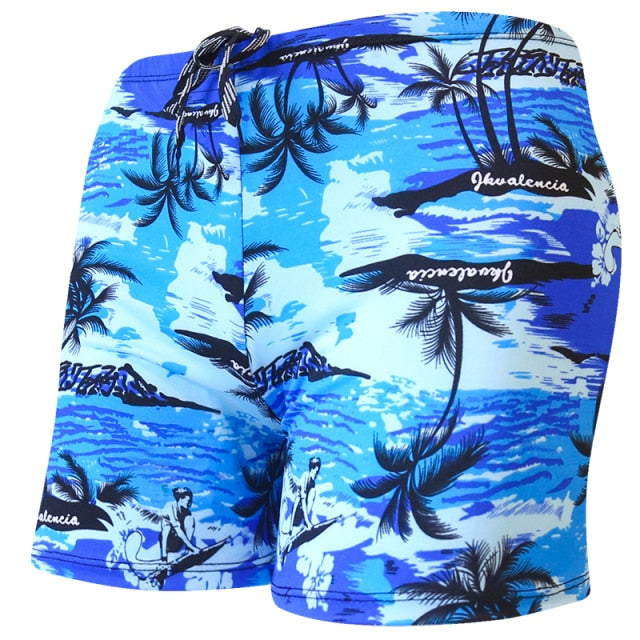 Summer Adult Swimming Trunks Men Swim Trunks Male Printing Boxer Swim Shorts Beach Surf Swimsuit Elastic Bathing Suit Swimwear