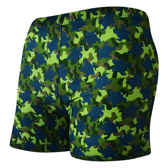 Summer Adult Swimming Trunks Men Swim Trunks Male Printing Boxer Swim Shorts Beach Surf Swimsuit Elastic Bathing Suit Swimwear