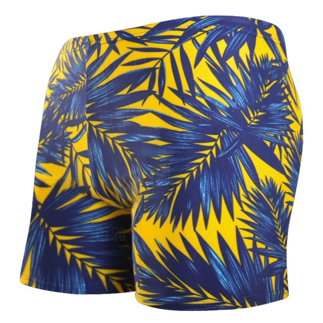 Summer Adult Swimming Trunks Men Swim Trunks Male Printing Boxer Swim Shorts Beach Surf Swimsuit Elastic Bathing Suit Swimwear