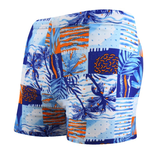 Summer Adult Swimming Trunks Men Swim Trunks Male Printing Boxer Swim Shorts Beach Surf Swimsuit Elastic Bathing Suit Swimwear