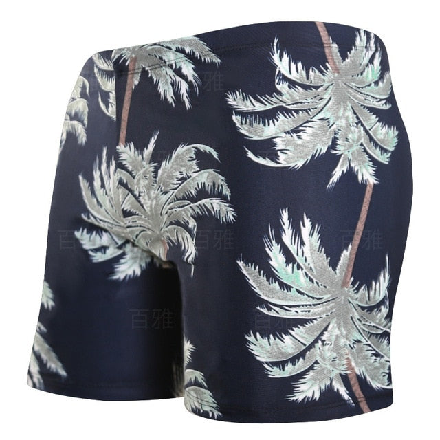 Summer Adult Swimming Trunks Men Swim Trunks Male Printing Boxer Swim Shorts Beach Surf Swimsuit Elastic Bathing Suit Swimwear