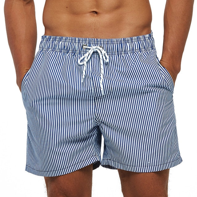 New Men's Swim Trunks Quick Dry Beach Shorts with Pockets Short Swiming Trunks with Mesh Lining Swimwear Bathing Suits