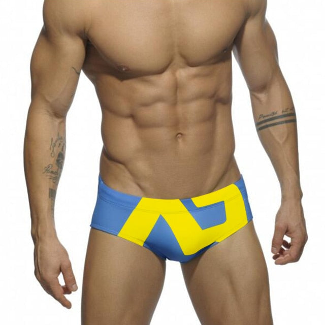 Printing Men Swimwear 2020 Sexy Summer Swimsuit Briefs Low Waist Bathing Suit Bulge Beach Wear Fashion Short Sport Homme Swim