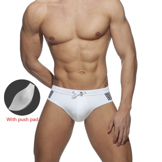 Printing Men Swimwear 2020 Sexy Summer Swimsuit Briefs Low Waist Bathing Suit Bulge Beach Wear Fashion Short Sport Homme Swim