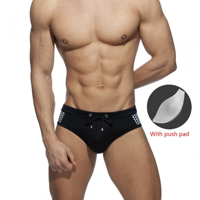 Printing Men Swimwear 2020 Sexy Summer Swimsuit Briefs Low Waist Bathing Suit Bulge Beach Wear Fashion Short Sport Homme Swim