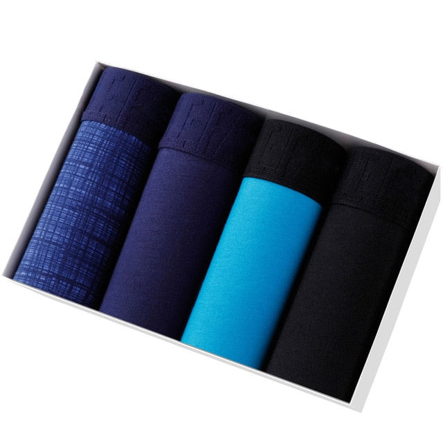 4pcs Set Men Boxer Shorts Soft Boxers for Men's Panties Men’s Underpants Male Cotton Sexy Underwear Boxershorts Family Calecon