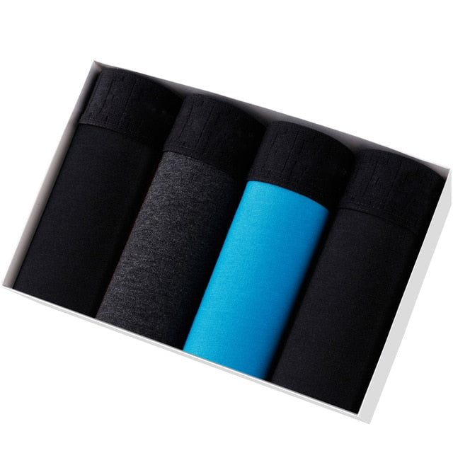 4pcs Set Men Boxer Shorts Soft Boxers for Men's Panties Men’s Underpants Male Cotton Sexy Underwear Boxershorts Family Calecon