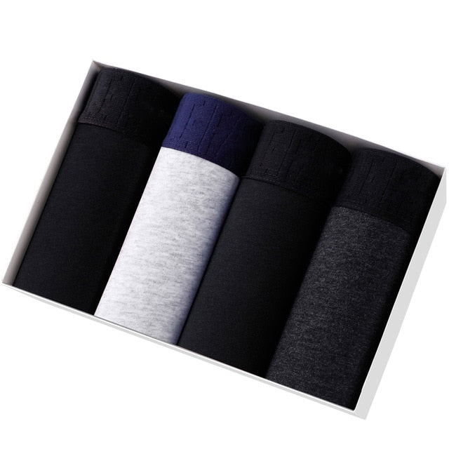 4pcs Set Men Boxer Shorts Soft Boxers for Men's Panties Men’s Underpants Male Cotton Sexy Underwear Boxershorts Family Calecon