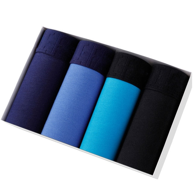 4pcs Set Men Boxer Shorts Soft Boxers for Men's Panties Men’s Underpants Male Cotton Sexy Underwear Boxershorts Family Calecon