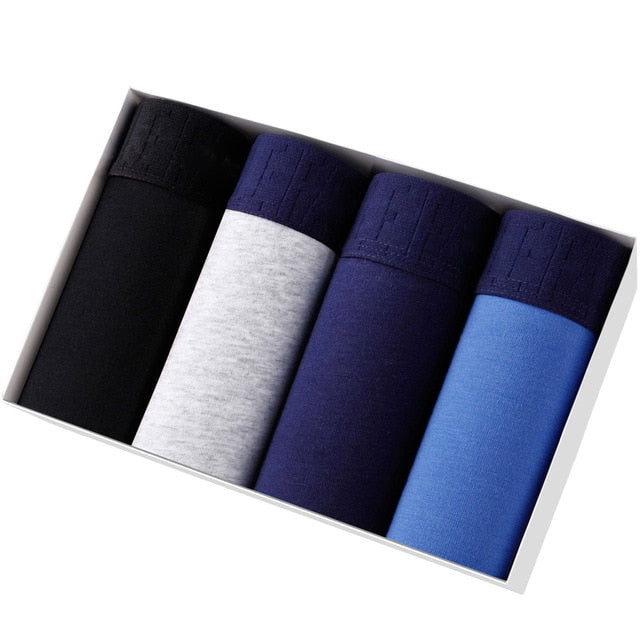 4pcs Set Men Boxer Shorts Soft Boxers for Men's Panties Men’s Underpants Male Cotton Sexy Underwear Boxershorts Family Calecon