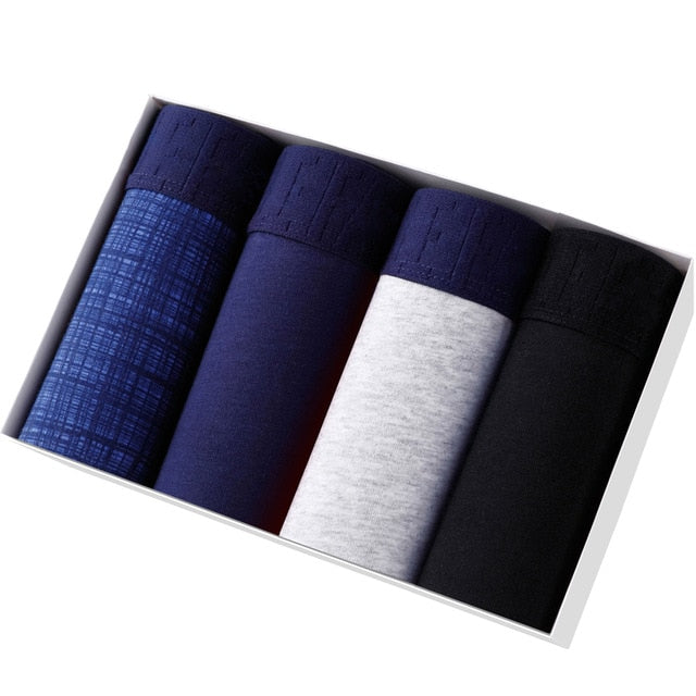 4pcs Set Men Boxer Shorts Soft Boxers for Men's Panties Men’s Underpants Male Cotton Sexy Underwear Boxershorts Family Calecon