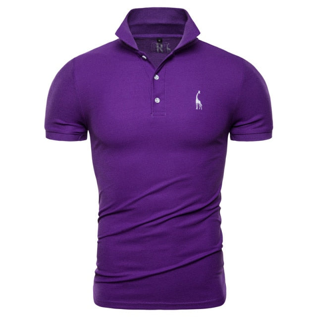 NEGIZBER New Man Polo Shirt Mens Casual Deer Embroidery Cotton Polo shirt Men Short Sleeve High Quantity polo men