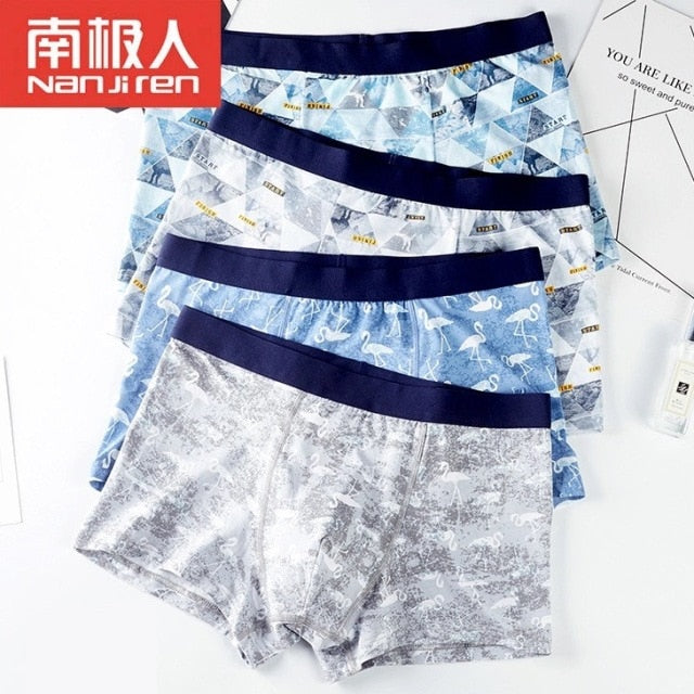 Men Underwear Boxer Shorts Panties Solid Shorts Brand Underpants Men 100% Cotton Breathable Mid Waist Shorts Men L-3XL