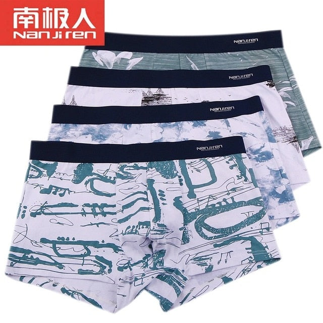 Men Underwear Boxer Shorts Panties Solid Shorts Brand Underpants Men 100% Cotton Breathable Mid Waist Shorts Men L-3XL