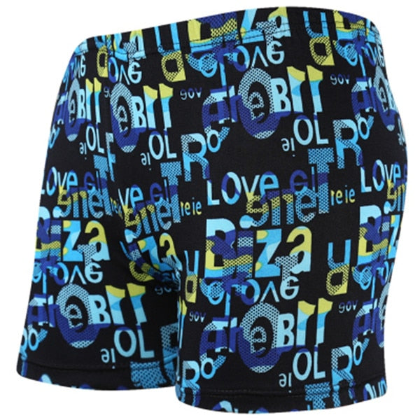 Summer Adult Swimming Trunks Men Swim Trunks Male Printing Boxer Swim Shorts Beach Surf Swimsuit Elastic Bathing Suit Swimwear