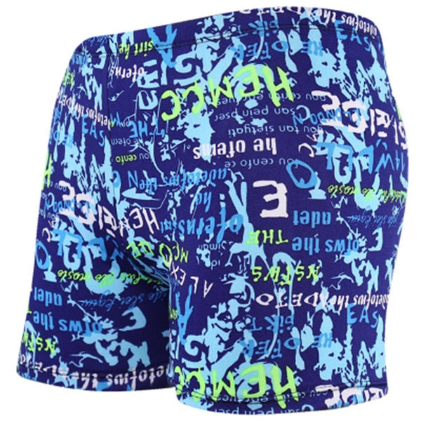 Summer Adult Swimming Trunks Men Swim Trunks Male Printing Boxer Swim Shorts Beach Surf Swimsuit Elastic Bathing Suit Swimwear