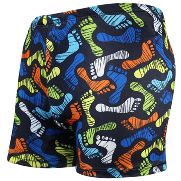 Summer Adult Swimming Trunks Men Swim Trunks Male Printing Boxer Swim Shorts Beach Surf Swimsuit Elastic Bathing Suit Swimwear