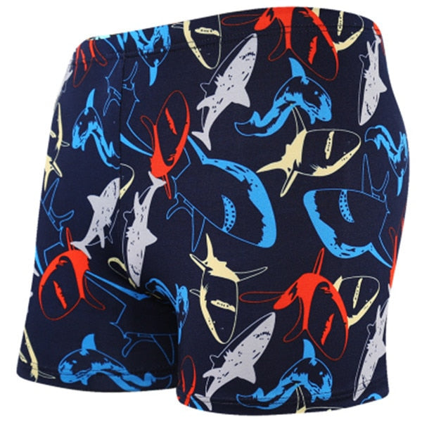 Summer Adult Swimming Trunks Men Swim Trunks Male Printing Boxer Swim Shorts Beach Surf Swimsuit Elastic Bathing Suit Swimwear