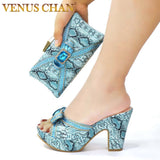 Sexy Style Nigerian Shoe and Bag Set 2020 Fashion African Party Shoes and Bag Shoes with Matching Bags Party Shoes in Fuchsia