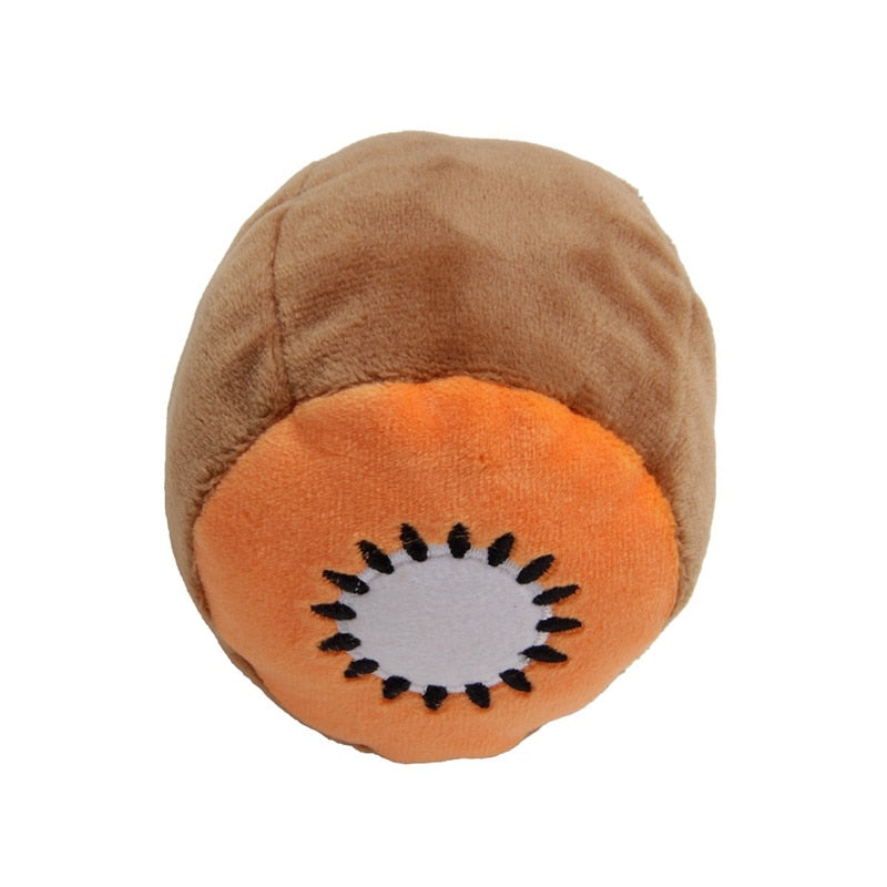 Dog Toys Plush Fruit Shaped Squeaky Cleaning Teeth Chew Toy Interactive Pet Molar Pet Toy For Dogs To Relieve Stress