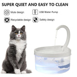 Pet Water Fountain Swan Neck Shaped Cat Water Dispenser Prevent Dry Burn Drinking Fountain 2L With LED Light Bird Dog Drink Bowl