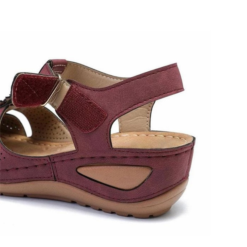 Women Sandals Plus Size 44 Wedges Shoes Woman Heels Sandals Chaussures Femme Soft Bottom Platform Sandals Gladiator Casual Shoes