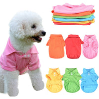 Big Size Candy Color Summer Dog T-shirt Pure Cotton Dog Clothes for French Bulldog Soft Breathable Pet Costume 2020 Fashion