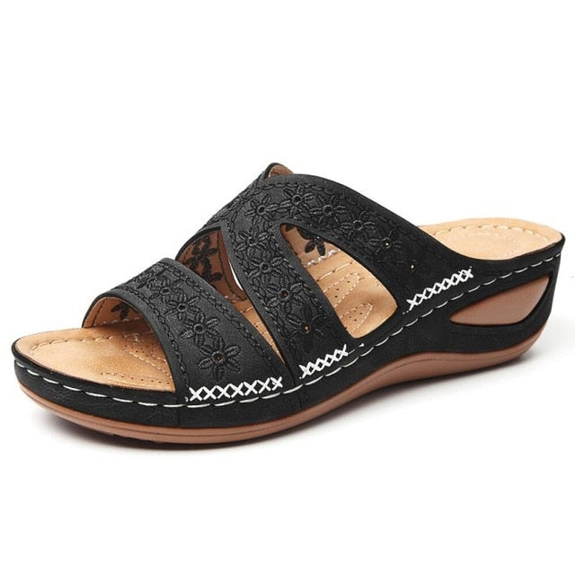 Women sandals 2022 summer shoes woman knitting breathable sandals wedges platform sandals lady comfortable shoes