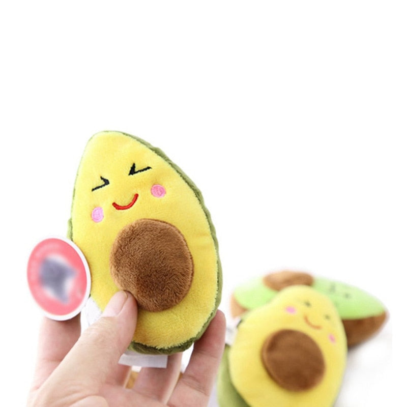 Dog Toys Plush Fruit Shaped Squeaky Cleaning Teeth Chew Toy Interactive Pet Molar Pet Toy For Dogs To Relieve Stress