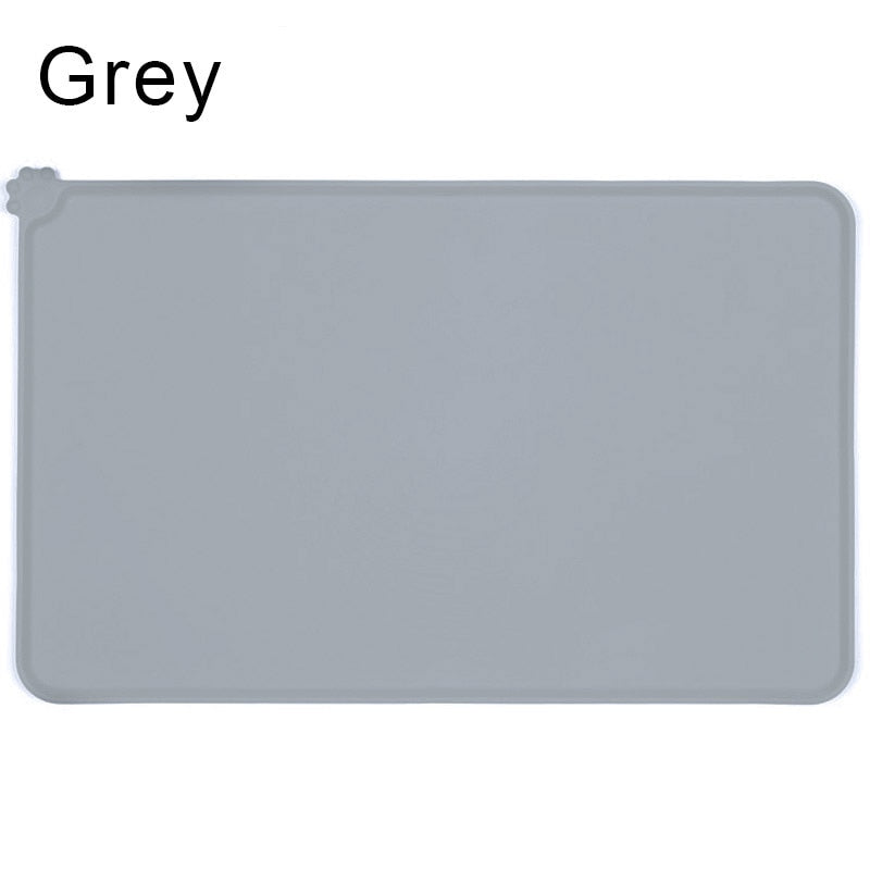 HOOPET Waterproof Pet Mat For Dog Cat Solid Color Silicone Pet Food Pad Pet Bowl Drinking Mat Dog Feeding Easy Washing