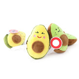 Dog Toys Plush Fruit Shaped Squeaky Cleaning Teeth Chew Toy Interactive Pet Molar Pet Toy For Dogs To Relieve Stress