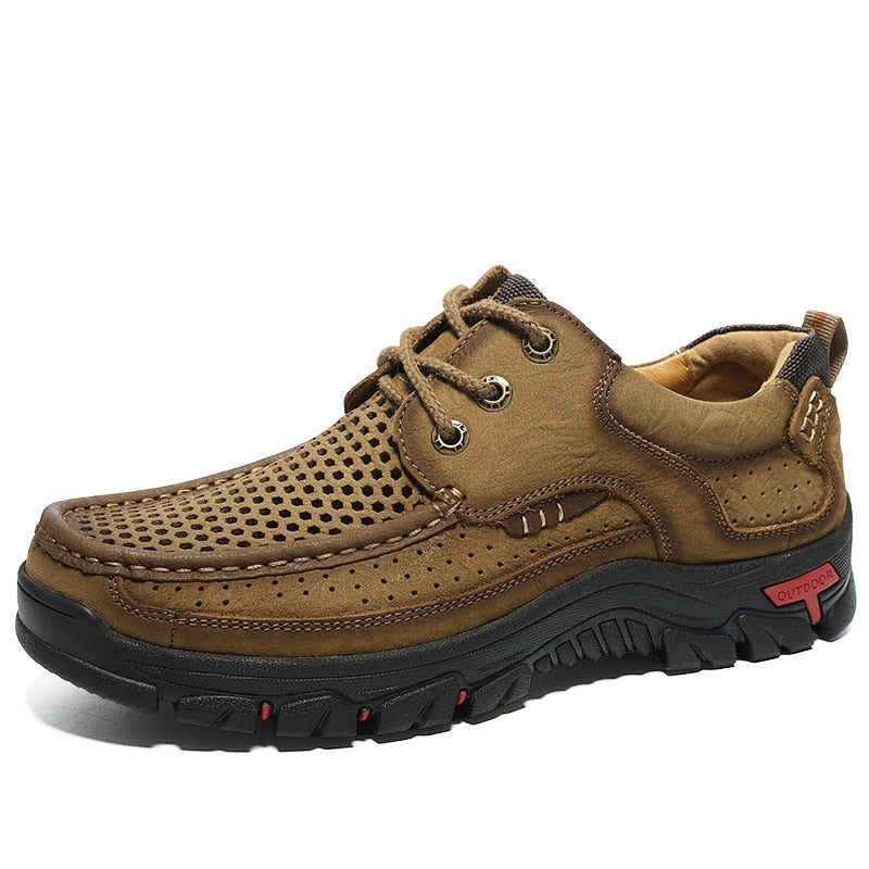 High Quality Men's shoes 100% Genuine Leather Casual Shoes Waterproof  Work Shoes Cow Leather Loafers Plus Size 38-48