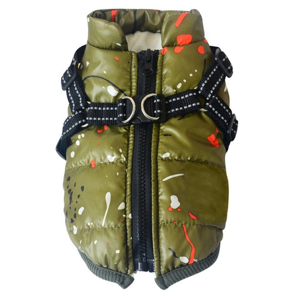 Winter Dog Clothes Waterproof Pet Warm Padded Vest Zipper Jacket Coat For Small Medium Large Dogs Chihuahua Pug Ropa Para Perros