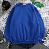 Winter Thickened Women Men Sweater Loose Joker Solid Color Lovers Couples Long Sleeve Fashion Pullover Top Blouse