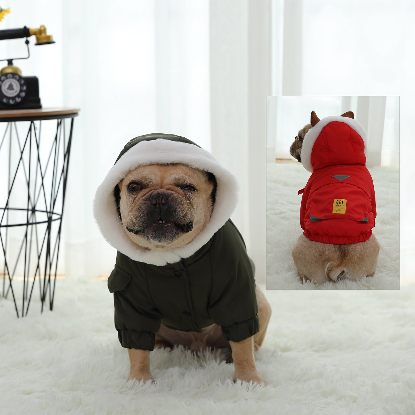 Hoopet Winter Warm Coat For Small Dogs Thickened Pet Jacket French Bulldog Puppy Clothing Shirt Soft Outerwear Dog Suppliers